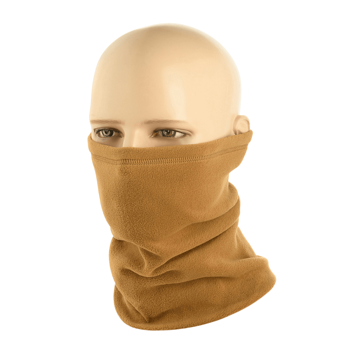 M-Tac Polartec Lang Tubehalstørklæde i fleece bruges som ansigtsmaske eller halsrør på mannequin.