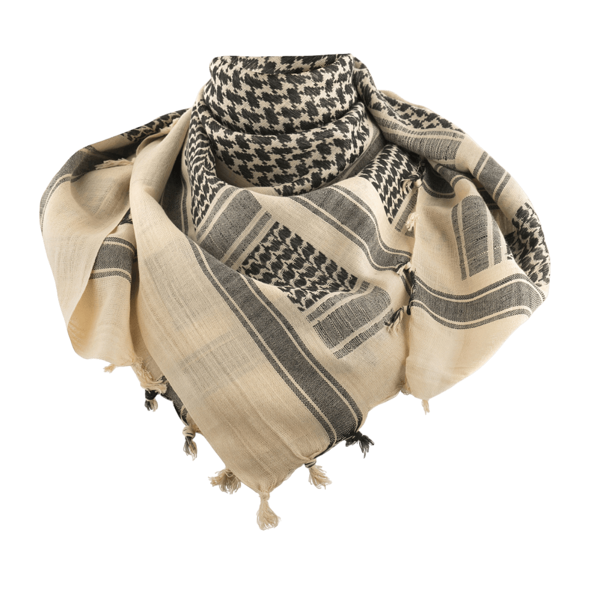 M-Tac Shemagh Tørklæde i klassisk arabisk design, 100% bomuld, beskytter mod sol, sand og vind. Perfekt til udendørsaktiviteter.