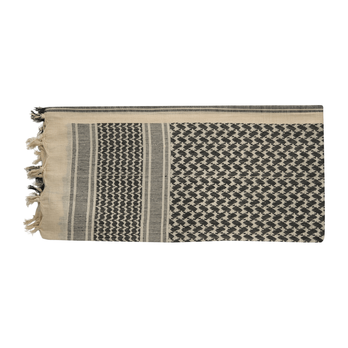 M-Tac Shemagh Tørklæde i klassisk arabisk design, 100% bomuld, 110 x 110 cm, beskytter mod sol, sand og vind, velegnet til udendørs brug.