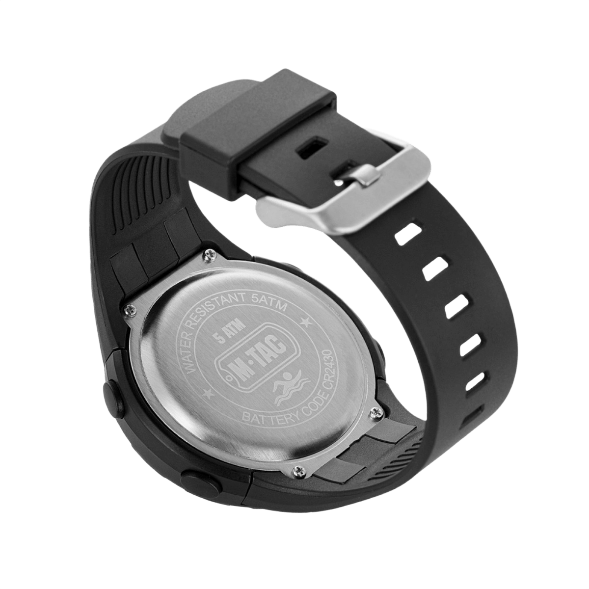 M-Tac Tactical Ur 2166, vandtæt 5ATM med ABS-plast kasse og stål bagcover, ideel til taktisk og daglig brug.