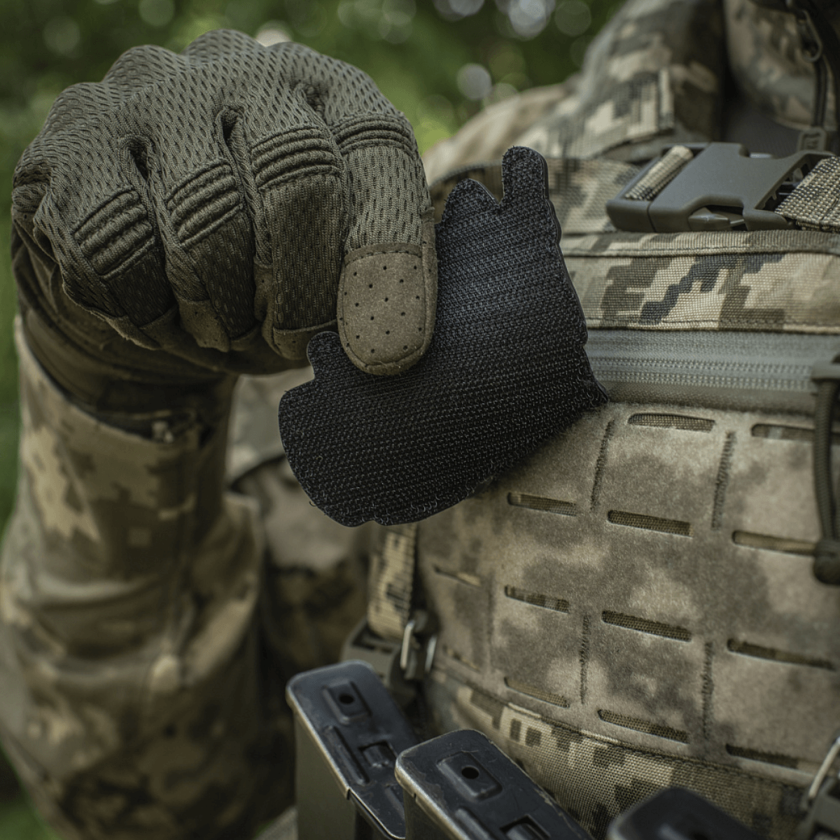 M‑Tac Patch Baba-Yaga Horizontal i 3D-effekt på velcro-fastgørelse på taktisk vest.