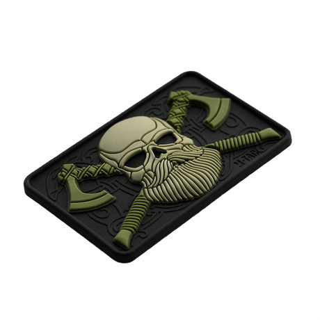 M-Tac Bearded Skull 3D PVC-patch i PVC med Bearded Skull-motiv och Velcro för fäste på militär- och outdoorutrustning.