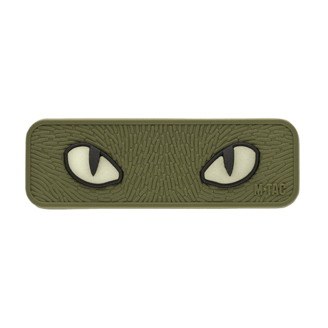 M-Tac Cat Eyes 3D PVC-patch med fluorescerande effekt och Velcro-fäste. Taktisk patch för kläder och utrustning, idealisk för utomhusaktiviteter.
