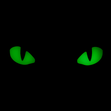 M-Tac Cat Eyes 3D PVC-patch med ljusreflekterande design som lyser i mörkret, taktisk moralepatch med Velcro, idealisk för militärt bruk.