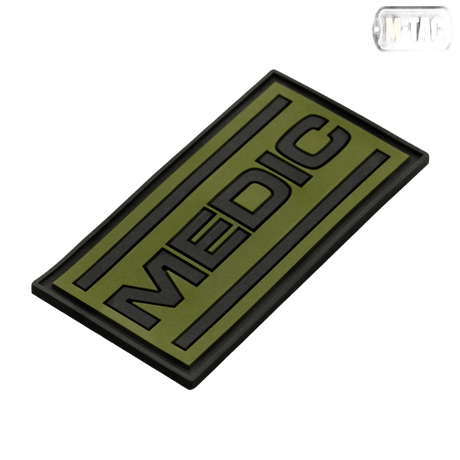M-Tac Patch Medic PVC 3D taktisk medicinpatch med synlig 3D-effekt, Velcro på baksidan för uniformer, ryggsäckar och väskor, 70x35 mm.
