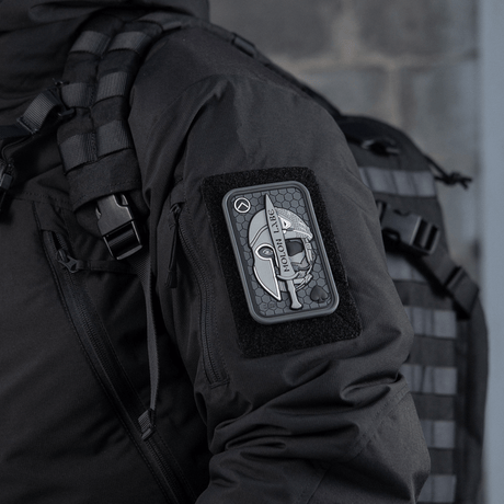 M-Tac Patch Molon Labe 3D PVC på jacka med Velcro-fäste, inspirerad av 300-spartaner, med realistisk gummi (PVC) 3D-effekt