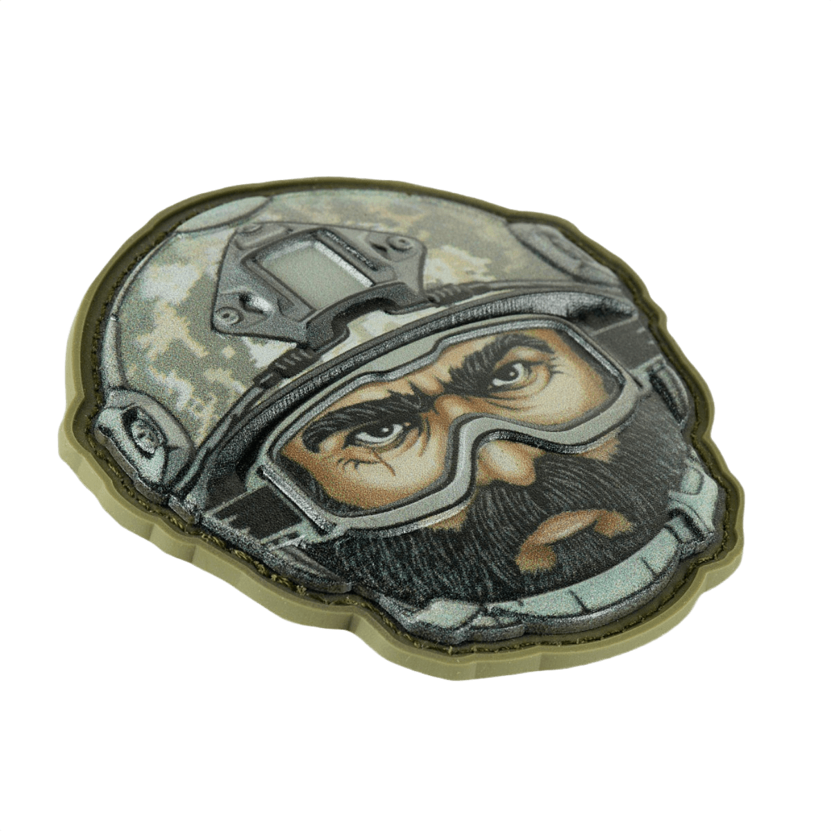 M-Tac Patch Emoji #6 med 3D-effekt og Velcro, sjovt taktisk morale patch, perfekt til tøj, tasker eller udstyr, størrelse 6.5 x 6.5 cm.