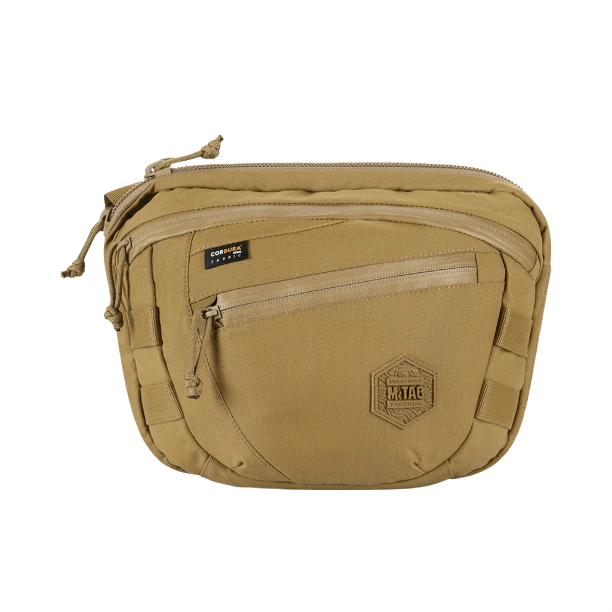 M-Tac Sphaera Hardsling Bag Large Elite med Velcro i Hex Cordura, kompakt med MOLLE-system, justerbar skulderrem og slidstærke materialer.