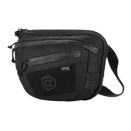 M-Tac Sphaera Hardsling Bag Large Elite med Velcro, kompakt väska i Cordura-material med justerbar axelrem och MOLLE-system.