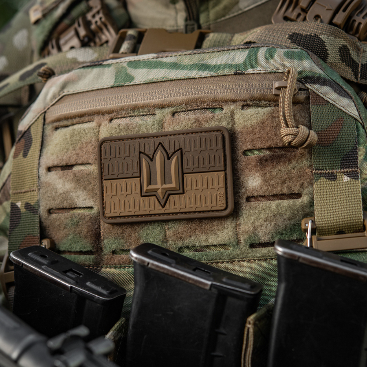 M-Tac patch Ukraina flagga med ZSU Trident PVC