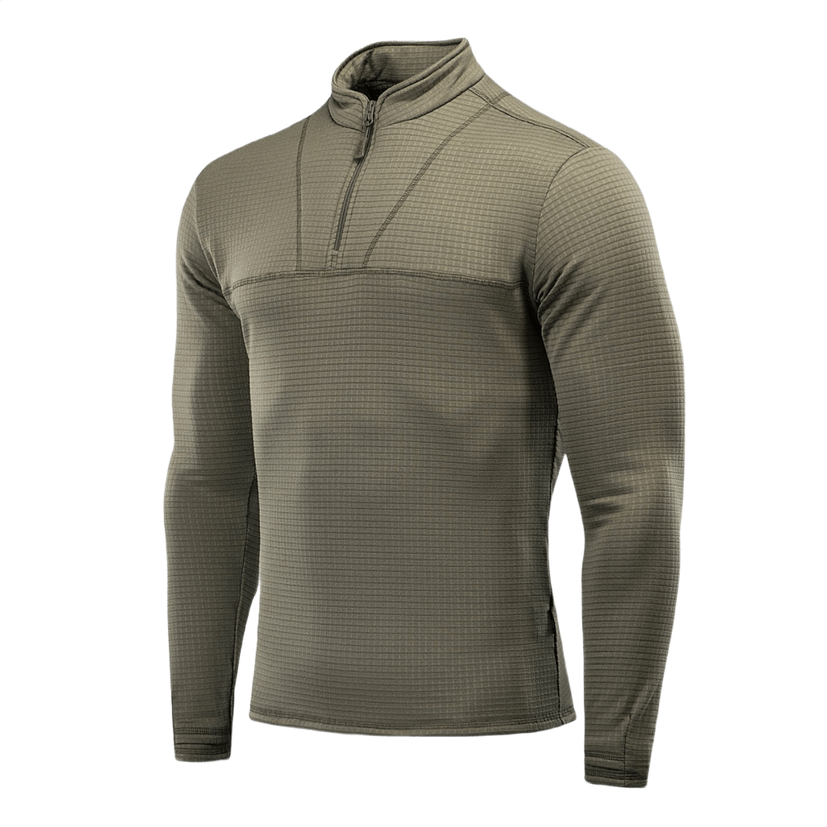 M-Tac Thermal Fleece Trøje Delta Level 2 i 100% polyester til kolde klimaer, ECWCS, med YKK-lynlåse, grøn langærmet trøje