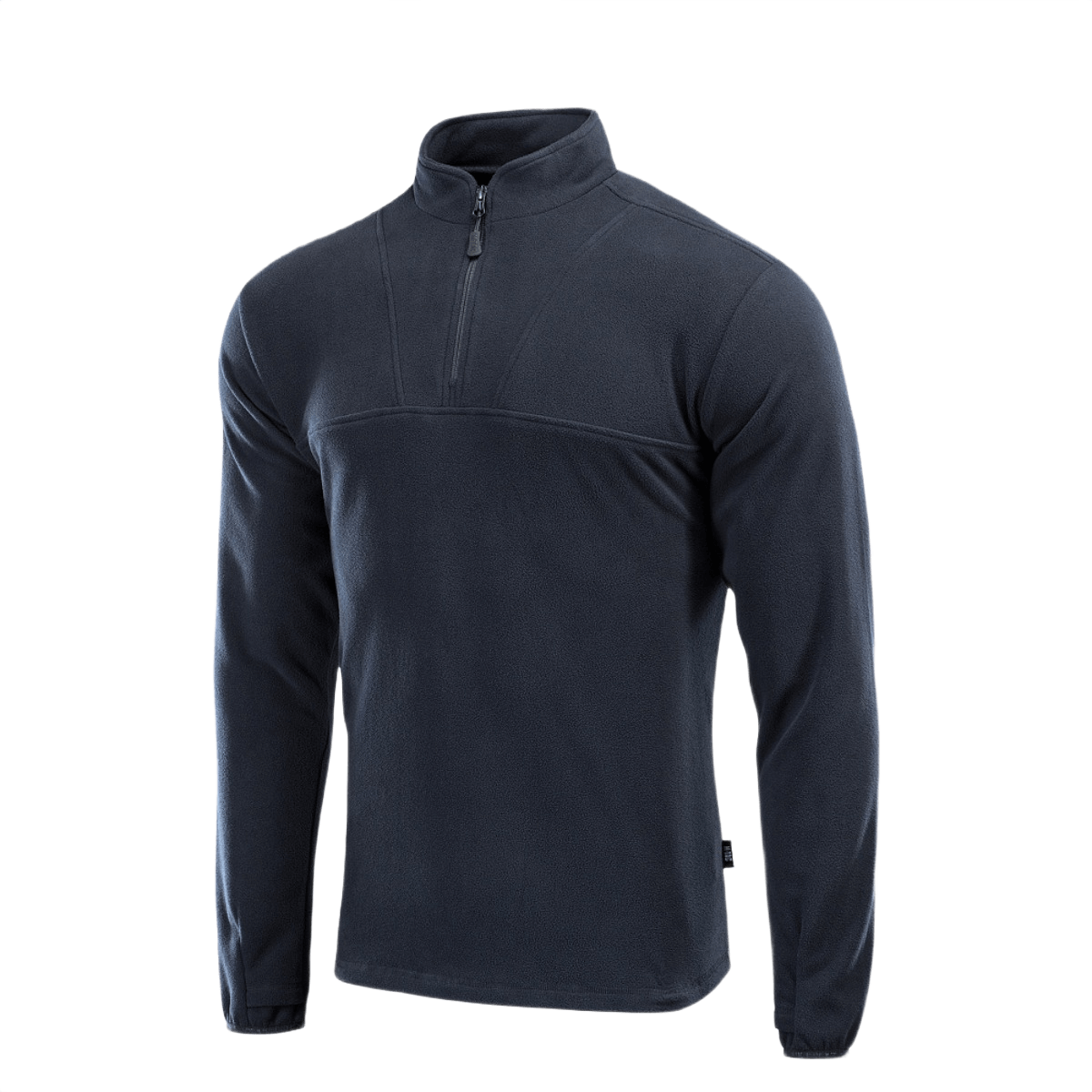 M-Tac Delta Fleece Jakke i sort farve med lynlås, ideel til kolde udendørs aktiviteter, komfortabel og let fleece design.