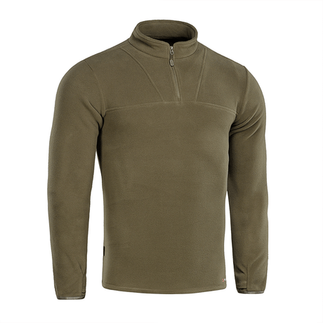 M-Tac Delta Polartec Fleecejakke i olivenfarve, stilren og funktionel, fremstillet af 100% polyester Polartec® Micro Series-fleece.