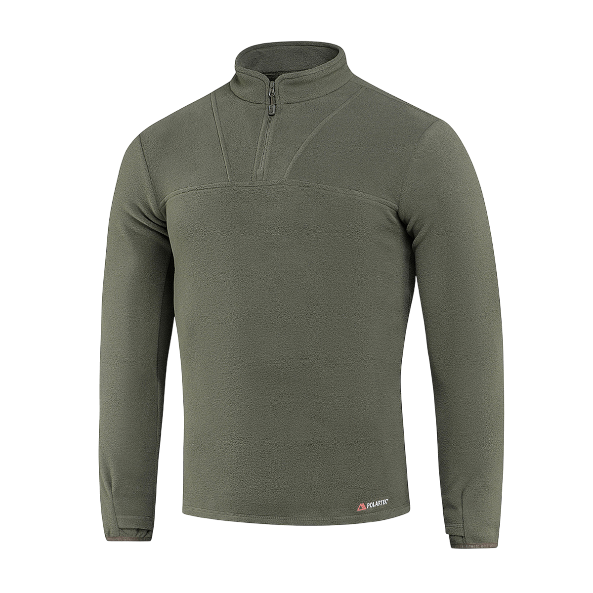 M-Tac Delta Polartec Fleecejakke i grøn Polartec fleece, stilren og funktionel, ideel til kolde dage med halv lynlås for nem påklædning.