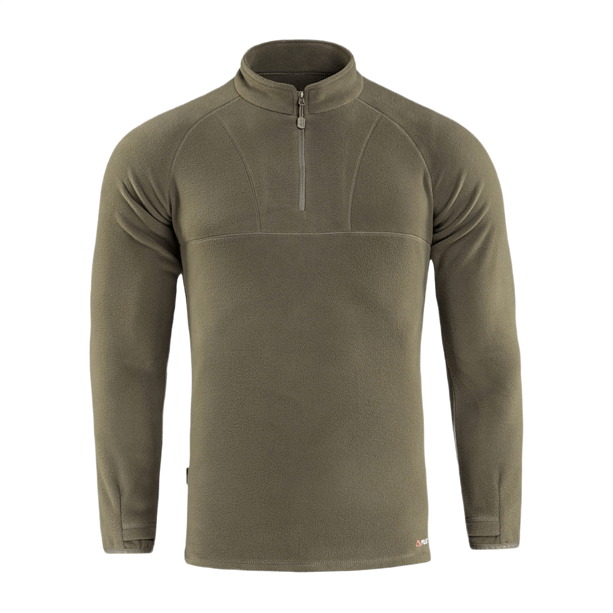 M-Tac Delta Polartec Raglan Jakke i grøn Micro Series fleece med lynlås ved brystet og høj krave til udendørs brug.