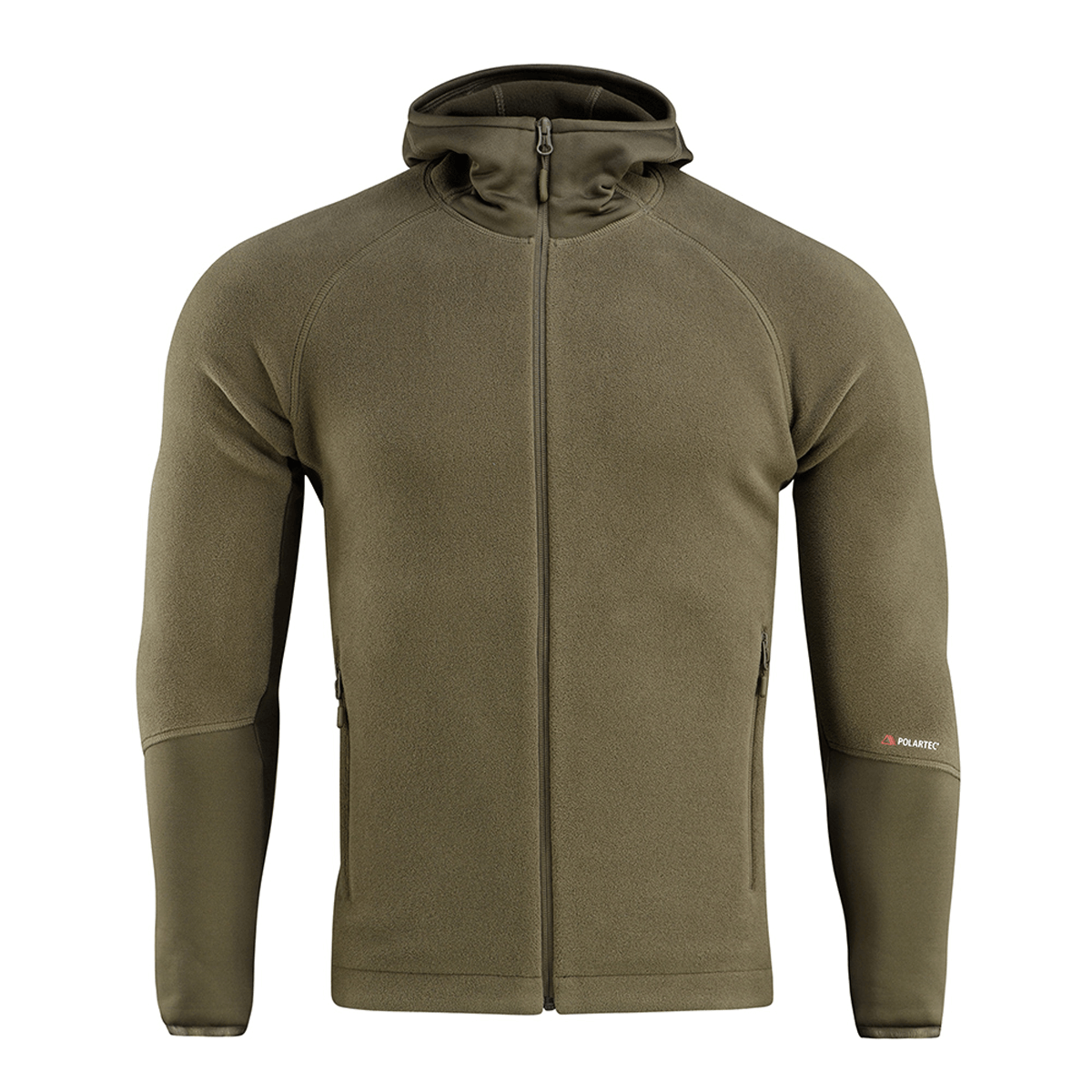 M-Tac Polartec Sport Hættetrøje til mænds udendørsaktiviteter, med højkvalitets Polartec isolering og åndbarhed, khaki farve.