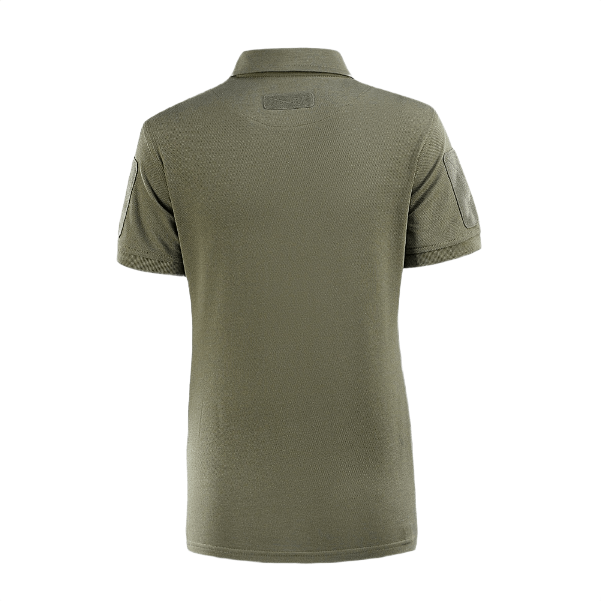 M-Tac Tactical Polo-Shirt 65/35 Lady i olivenfarve, bagfra med velcro på ærmerne. Komfortabel og slidstærk bomulds-polyester blanding.