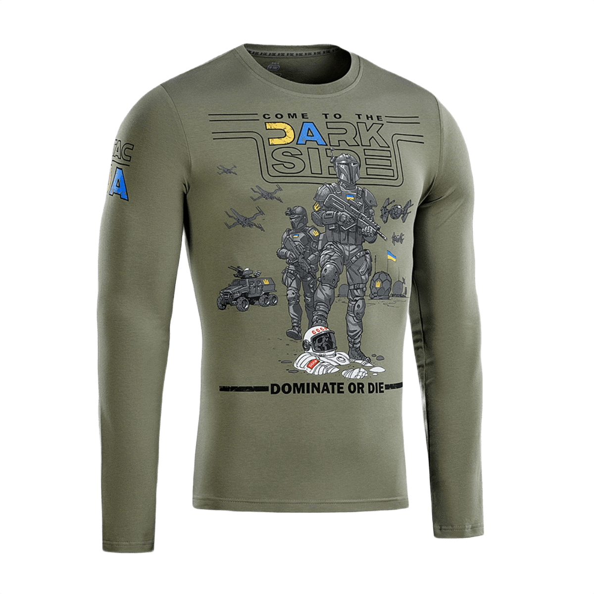 M-Tac T-Shirt UA Side Langærmet i grøn med grafisk print, langærmet design for komfort og stil. Ideel til hverdagsbrug og sport.