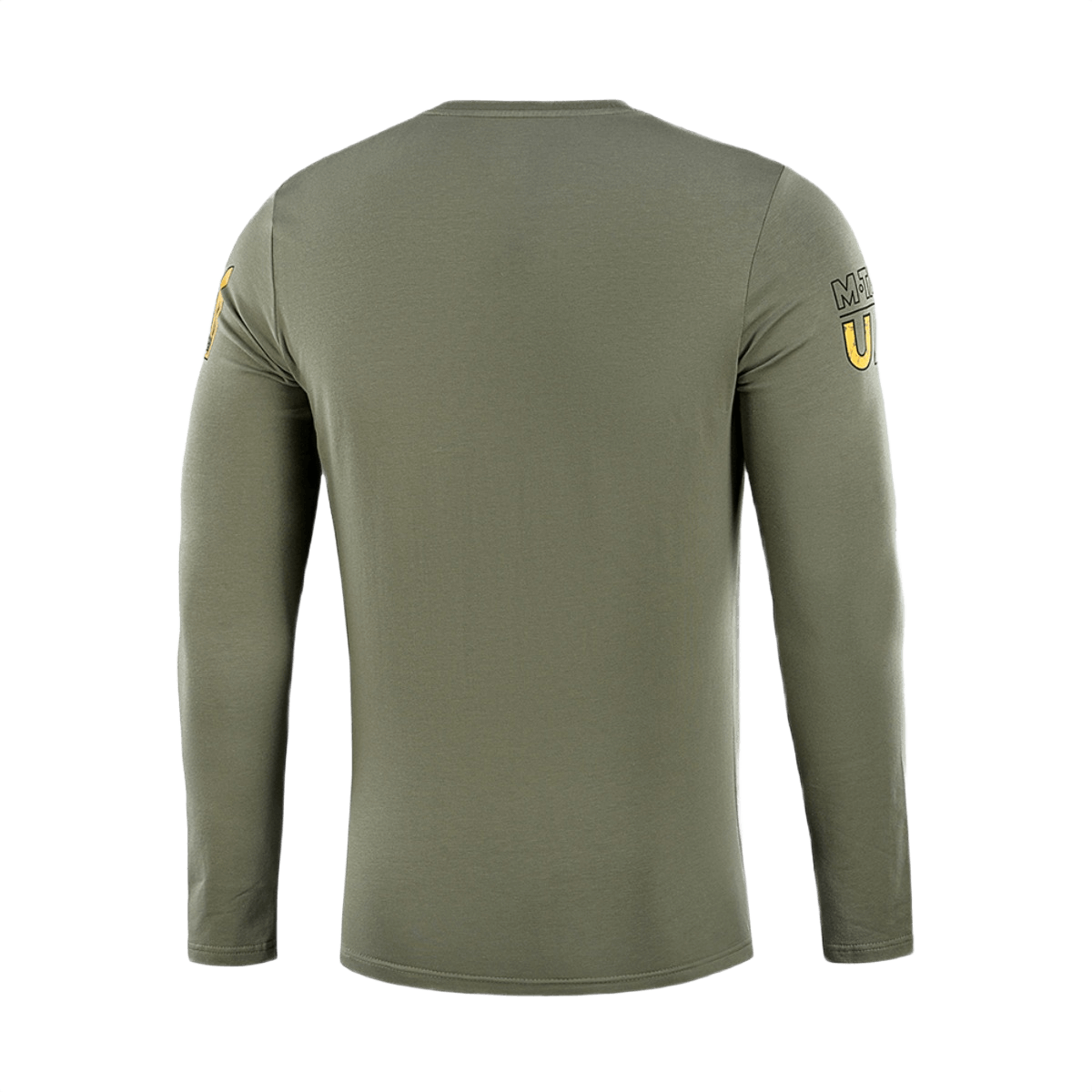 M-Tac T-Shirt UA Side Langærmet i grøn, bagsidevisning, lavet af 93% bomuld og 7% elastan for optimal pasform og komfort.