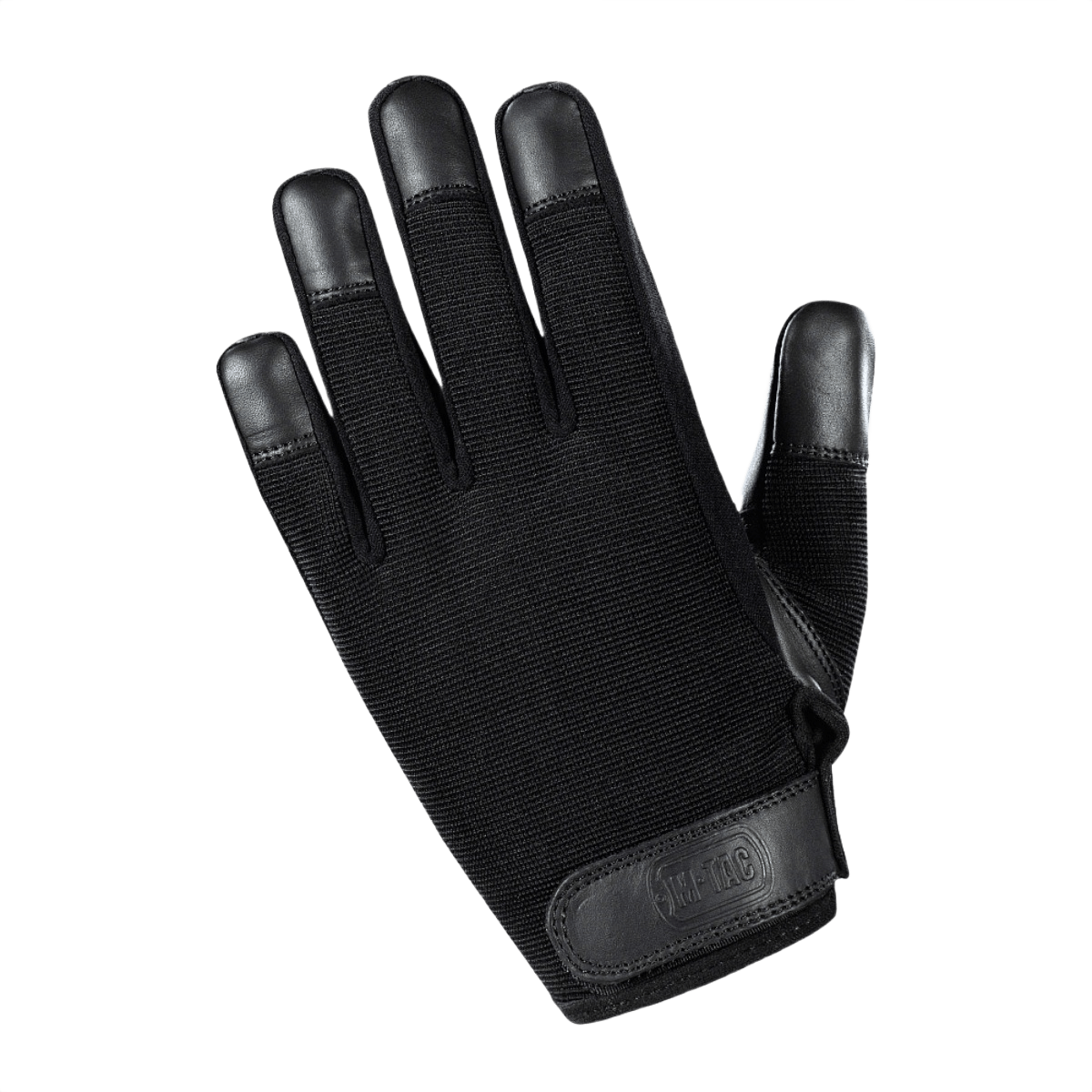 M-Tac Handsker Police i syntetiske materialer med læderdetaljer, ideelle til politiarbejde med velcro for optimal pasform.