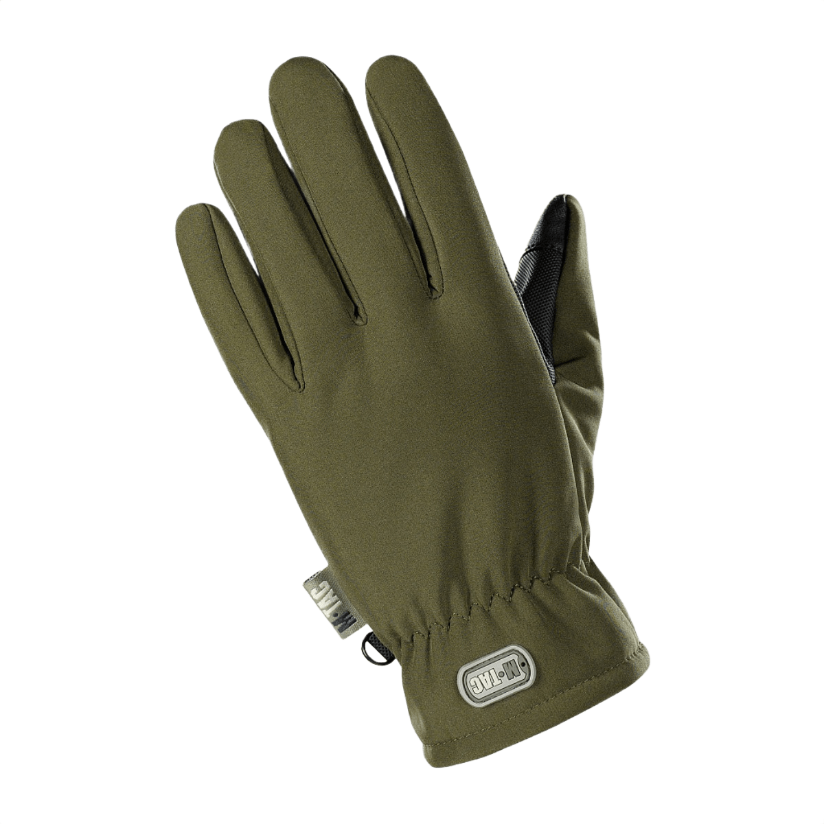 M-Tac Handsker Soft Shell Thinsulate til udendørs brug, vindtæt og vandafvisende med læderforstærket greb og touchscreen-kompatibilitet.