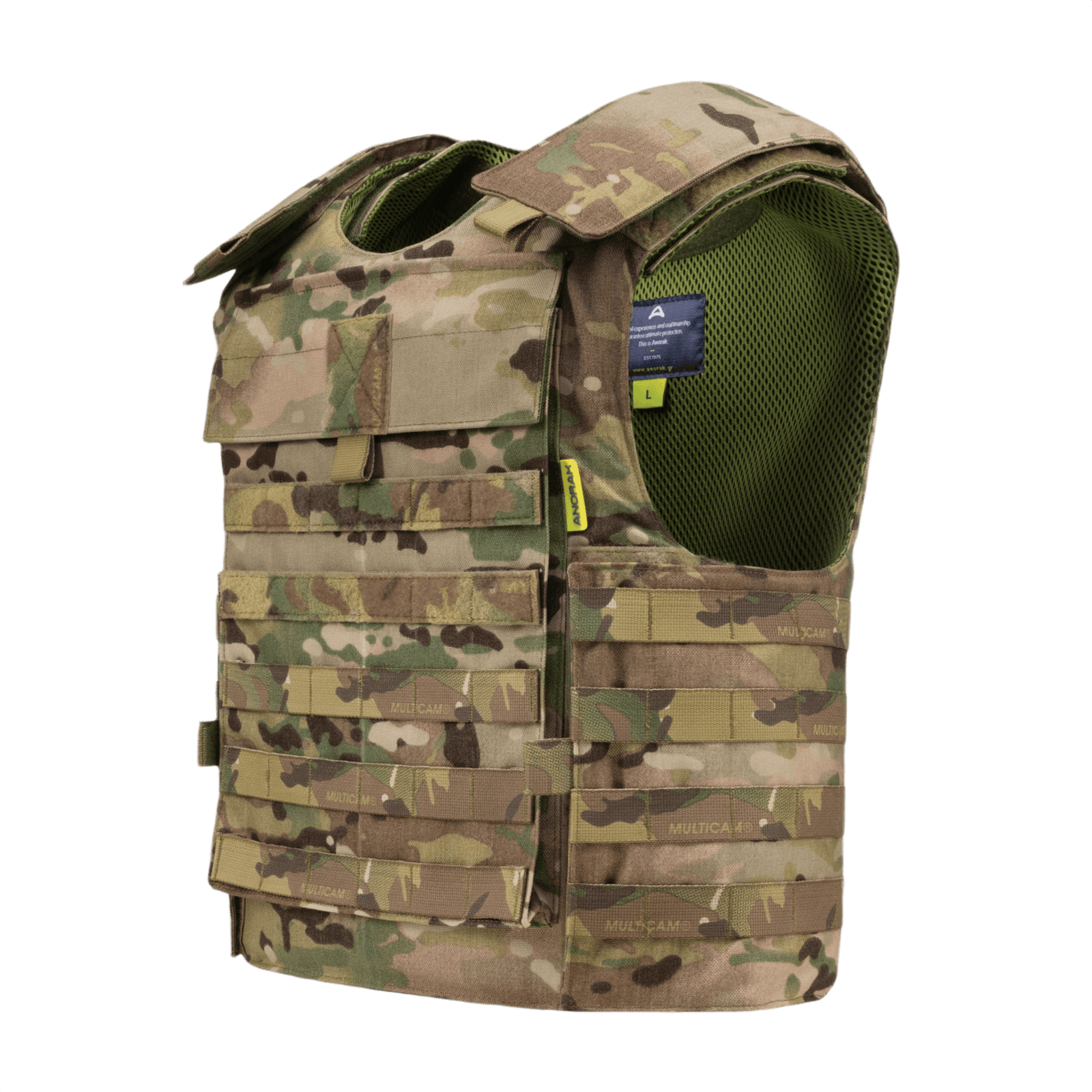 Anorak Niobium® Tactical II – fr.bk. MultiCam® Stik & Skudsikker Vest, blødt kropspanser system med multi-trussel beskyttelse
