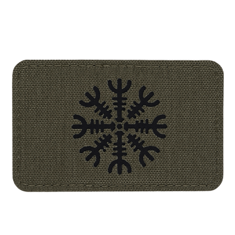 M-Tac Patch Helm of Horror Vågrät Laser Cut med ægishjálmur-design, hållbar Cordura 500D med Velcro-fäste, 80x50 mm.
