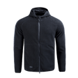 M-Tac Lite Microfleece Huvtröja i svart, en lätt och elastisk mikrofleece-hoodie med huva och elastisk kant för rörelsefrihet och komfort.