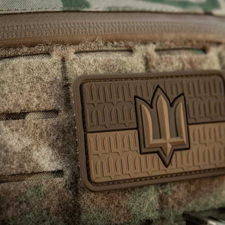 M-Tac patch Ukraine Flag med ZSU Trident PVC på kamouflagebakgrund
