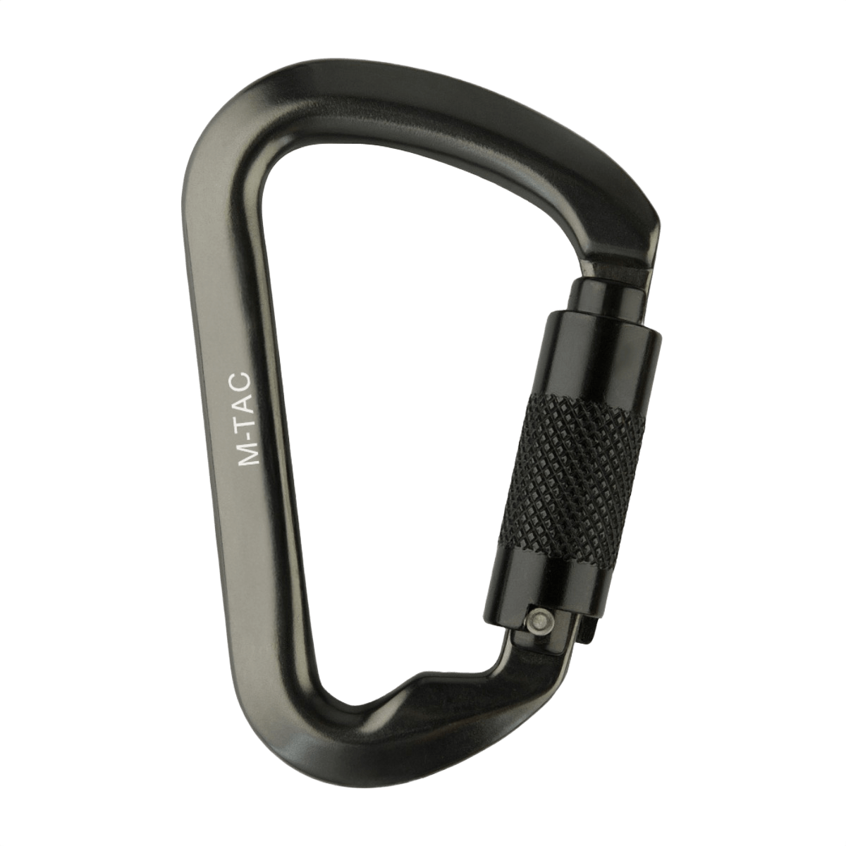 M-Tac Key-Lock Karabinhage i aluminium til klatring, sikkerhed og UIAA-knuder, automatisk lås, CE-certificeret, 30 kN belastning.