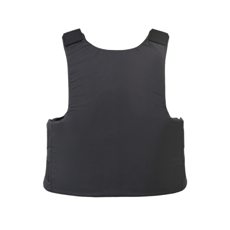Anorak Rhodium® Concealable II Stick- & Skottsäker Vest i svart rip-stop-material för diskret och synligt skydd, nivå Level IIIA.