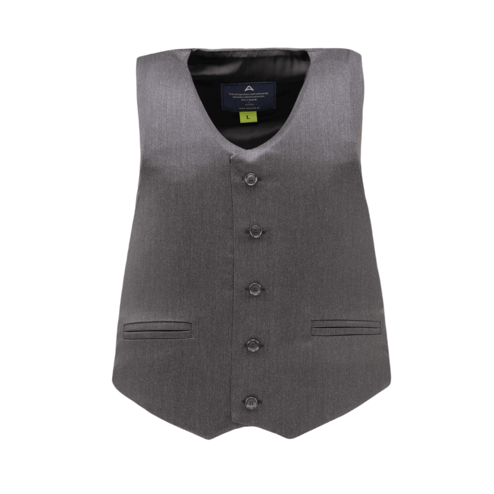 Anorak Topaz® VIP I Stiksikker Vest i gråt jakkesæt design med lav synlighed og MIL-SPEC F AA-55126B godkendelse