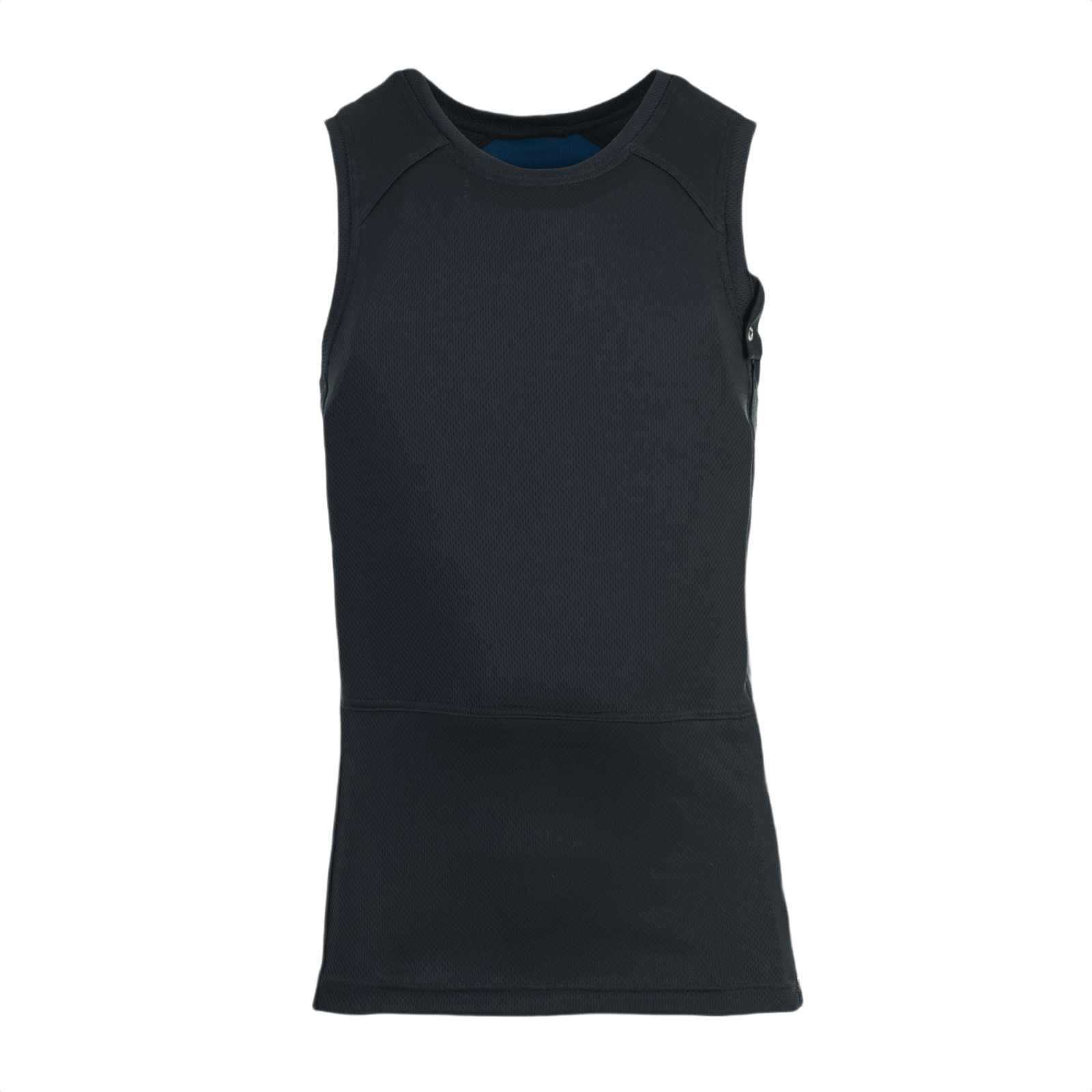 Anorak Rhodium® Undershirt I, sort skudsikker vest med NIJ Level IIIA beskyttelse og skjulbarhed, designet til sikkerhed.