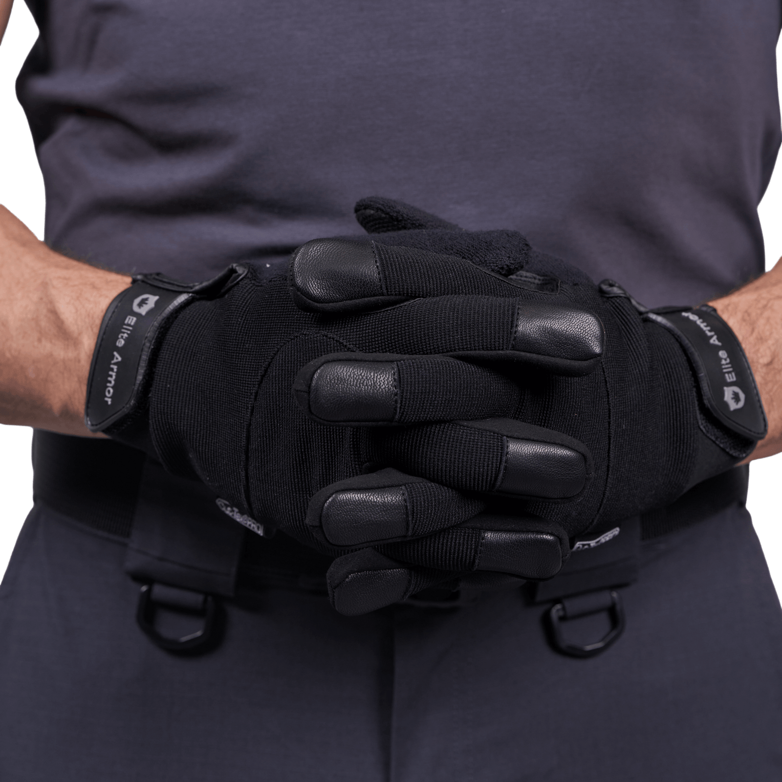 Nærbillede af materialerne på Elite Armor Baseline handsker