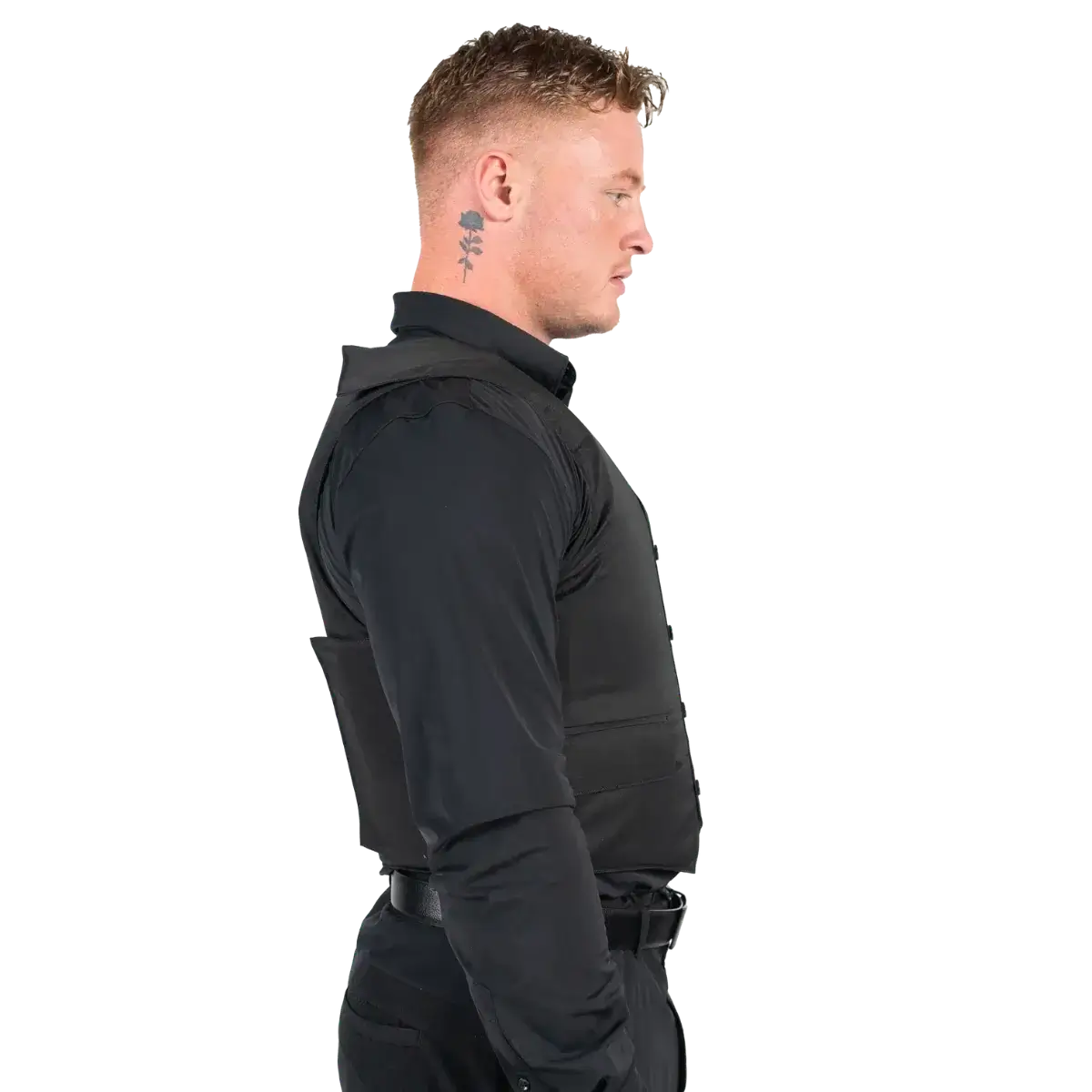 EA VIP løst cover sort i galleri position 1 med slidstærkt materiale til NIJ-certificeret stik- og skudsikker beskyttelsesvest.