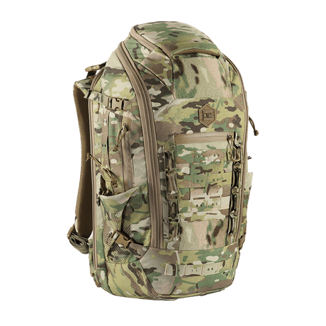 M-Tac Ryggsäck Gen. III Elite – Small i multicam Cordura med modulärt MOLLE-system och slitstarkt material, visad i galleri position 1.