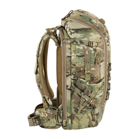 M-Tac Ryggsäck Gen. III Elite – Small i multicam Cordura 500D/1000D med ergonomisk design och modulärt MOLLE-system, visad i galleri position 1.