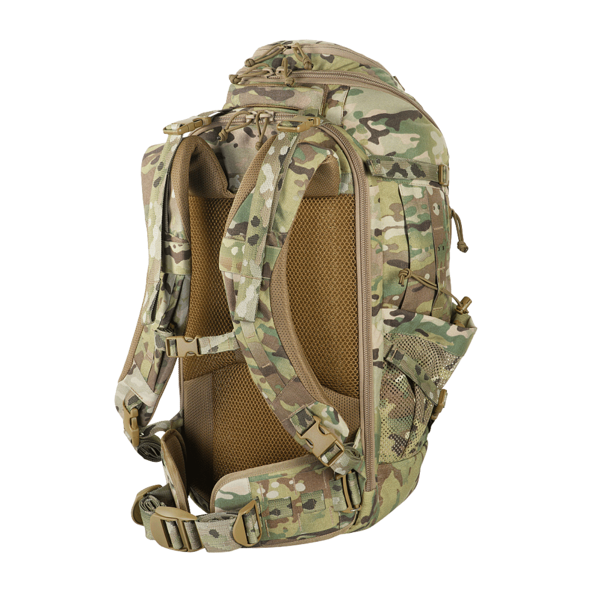 M-Tac Rygsæk Gen. III Elite – Small i camouflagedesign med MOLLE LASER CUT-system for fleksibilitet og holdbarhed.