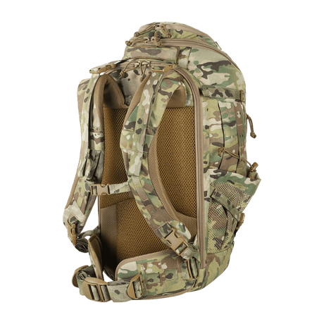 M-Tac Ryggsäck Gen. III Elite – Small i multicam Cordura med ergonomisk ryggpolstring och modulärt MOLLE-system, visad i galleri position 1.