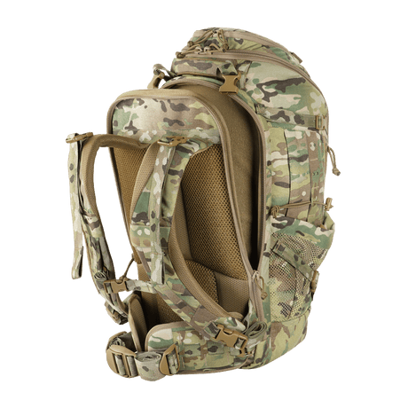 M-Tac Ryggsäck Gen. III Elite – Small i multicam Cordura 500D/1000D med ergonomisk vaddering och modulärt MOLLE-system, visad i galleri position 1.