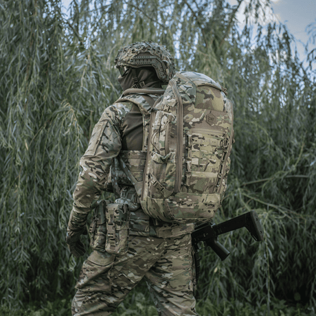 M-Tac Ryggsäck Gen. III Elite – Small i multicam Cordura med ergonomisk passform och modulärt MOLLE-system, visad i galleri position 1.