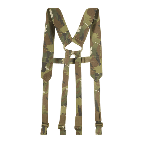 M-Tac skulderremmar för taktiskt bälte Elite i camouflagemönster med tät MIL-SPEC-webbing och justerbar längd, galleri position 1.