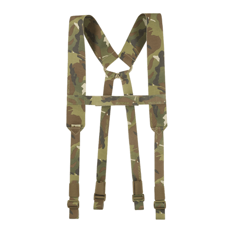 M-Tac skulderremmar för taktiskt bälte Elite i camouflagemönster, tät MIL-SPEC-webbing, justerbar längd, galleri position 1.