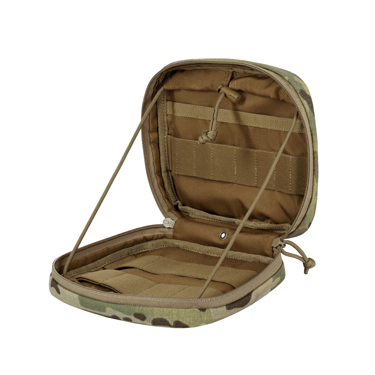 M-Tac organizer pouch Elite med åben 90-graders vinkel, ideel til førstehjælpsudstyr, EDC-sæt, monterbar via M.O.L.L.E.-systemet.