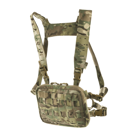 M-Tac Chest Rig Elite brystsele med MOLLE Laser Cut panel og justerbar H-sele i slidstærkt Cordura 500, NIJ-certificeret, galleri position 1.