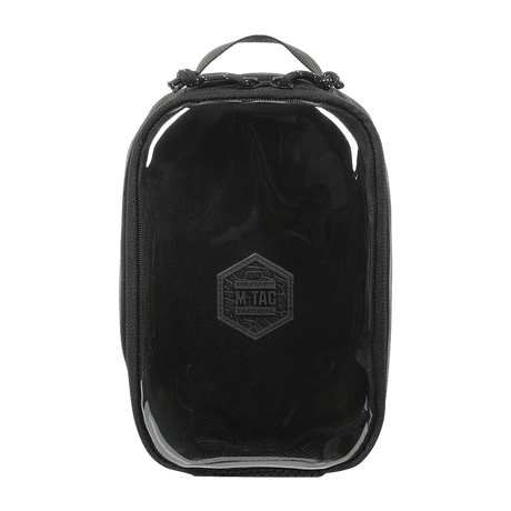 M-Tac Utility Organizer Transparent Elite Small Gen. II i svart med genomskinligt frontpanel, slitstarkt material och NIJ-certifiering, galleri position 1.