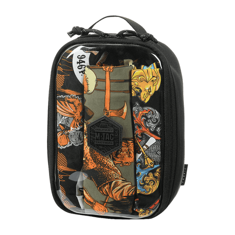 M-Tac Utility Organizer Transparent Elite Small Gen. II i svart med genomskinligt lock, robust material och NIJ-certifiering, galleri position 1.