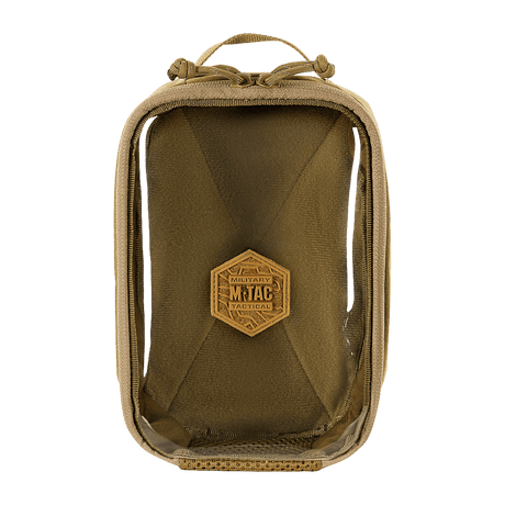 M-Tac Utility Organizer Transparent Elite Small Gen. II i tan med genomskinligt frontpanel, slitstarkt material och NIJ-certifiering, galleri position 1.
