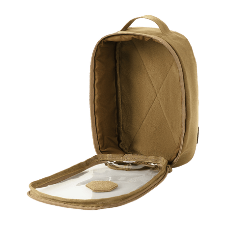 M-Tac Utility Organizer Transparent Elite Small Gen. II i tan med transparent lock, slitstarkt material och NIJ-certifiering, galleri position 1.
