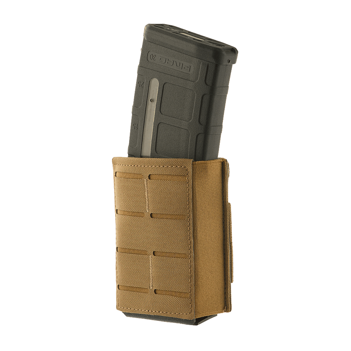 M-Tac Magasinlomme med Elastik (10 cm) Laser Cut til AR-15 magasin, kompakt og moderne design, Kydex og elastiske sideindsatser.